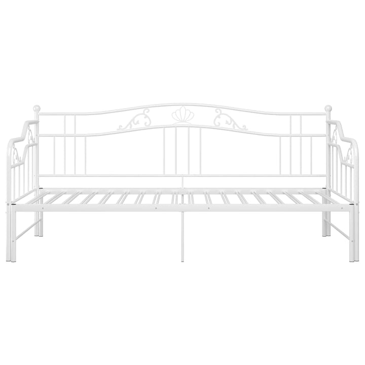 sengestel til udtræksseng 90x200 cm metal hvid