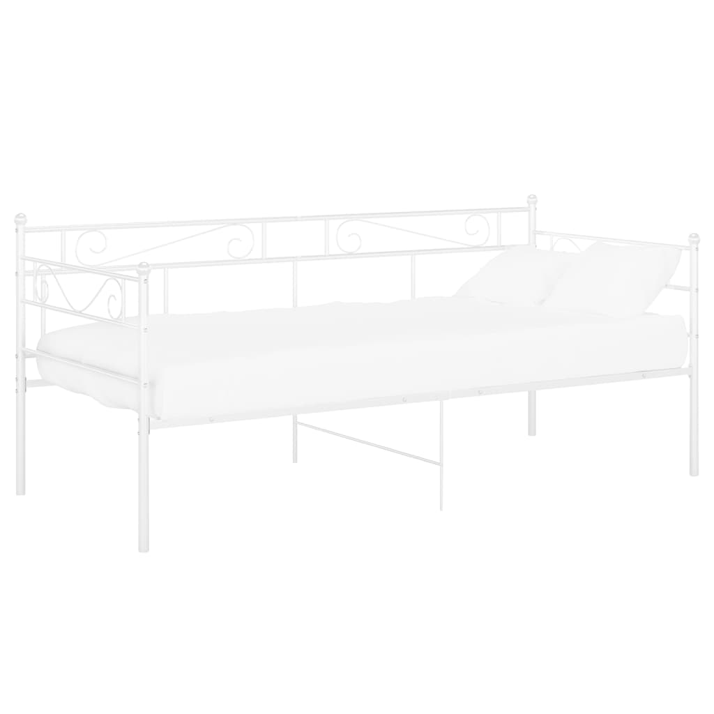 sengestel til sovesofa 90x200 cm metal hvid