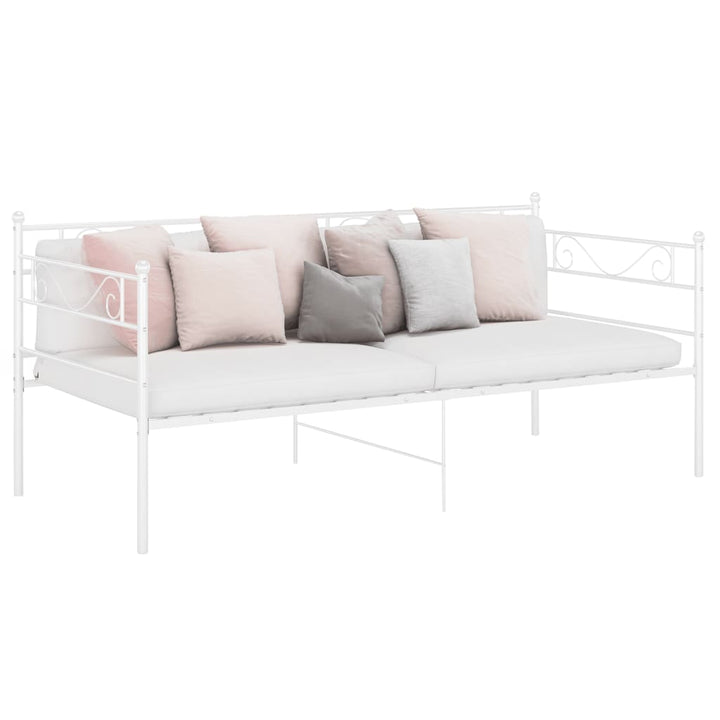 sengestel til sovesofa 90x200 cm metal hvid