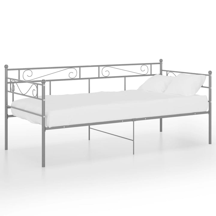 sengestel til udtræksseng 90x200 cm metal grå