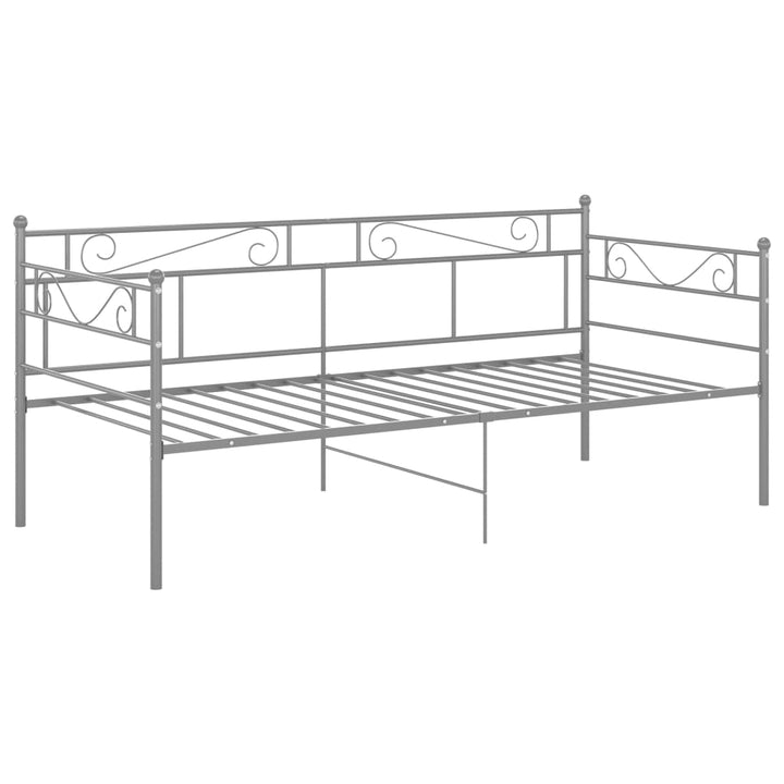 sengestel til udtræksseng 90x200 cm metal grå