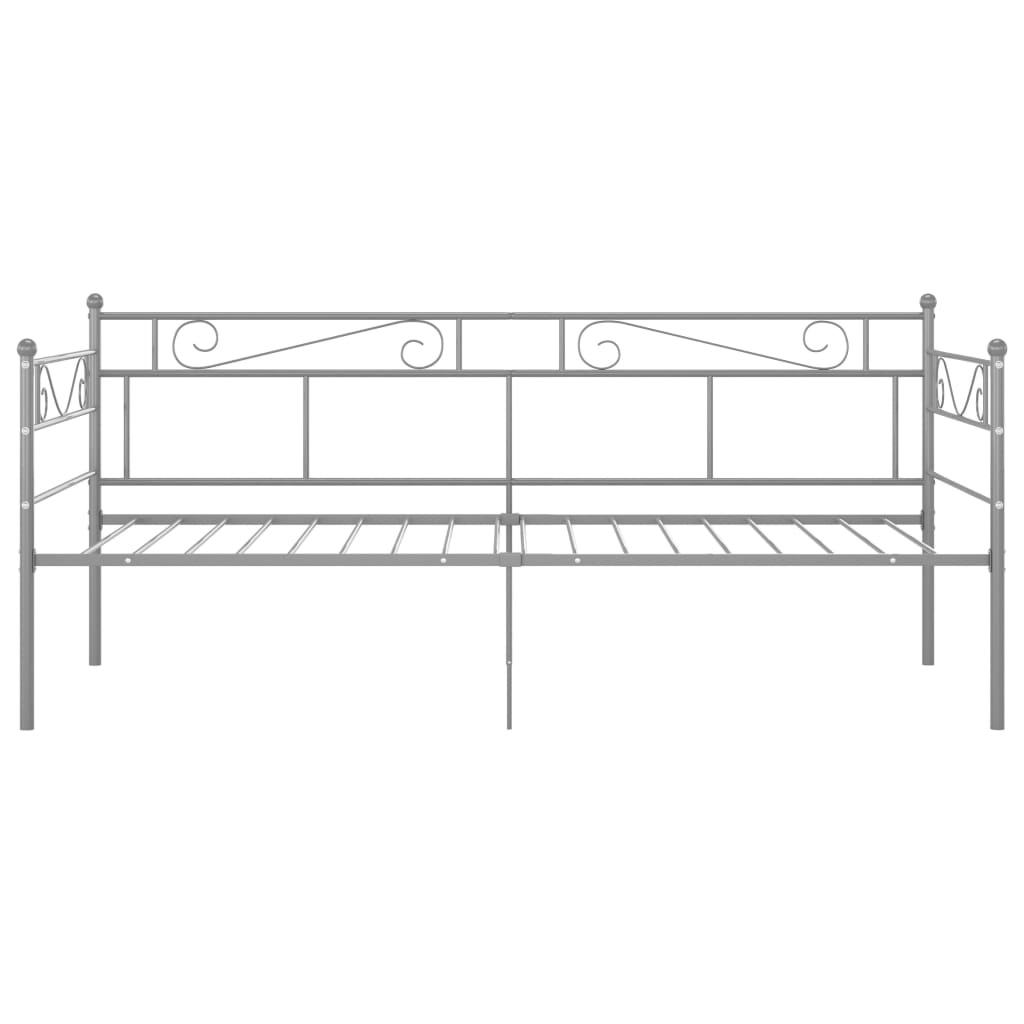 sengestel til udtræksseng 90x200 cm metal grå