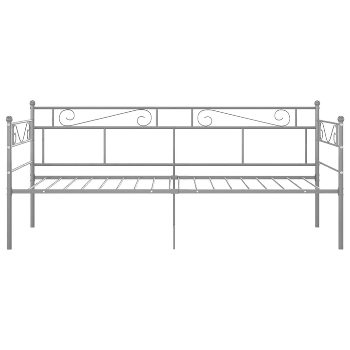 sengestel til udtræksseng 90x200 cm metal grå