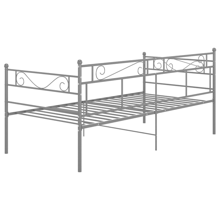 sengestel til udtræksseng 90x200 cm metal grå