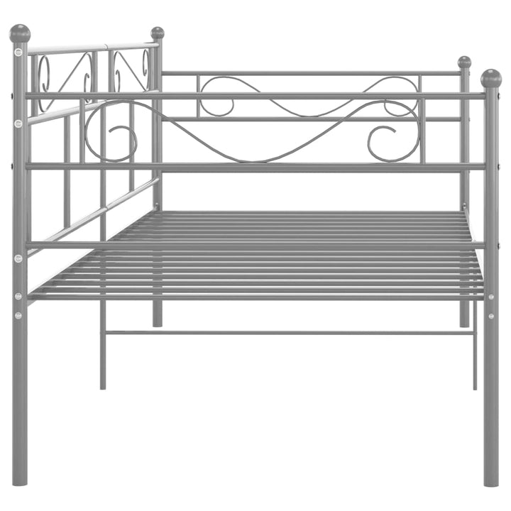sengestel til udtræksseng 90x200 cm metal grå