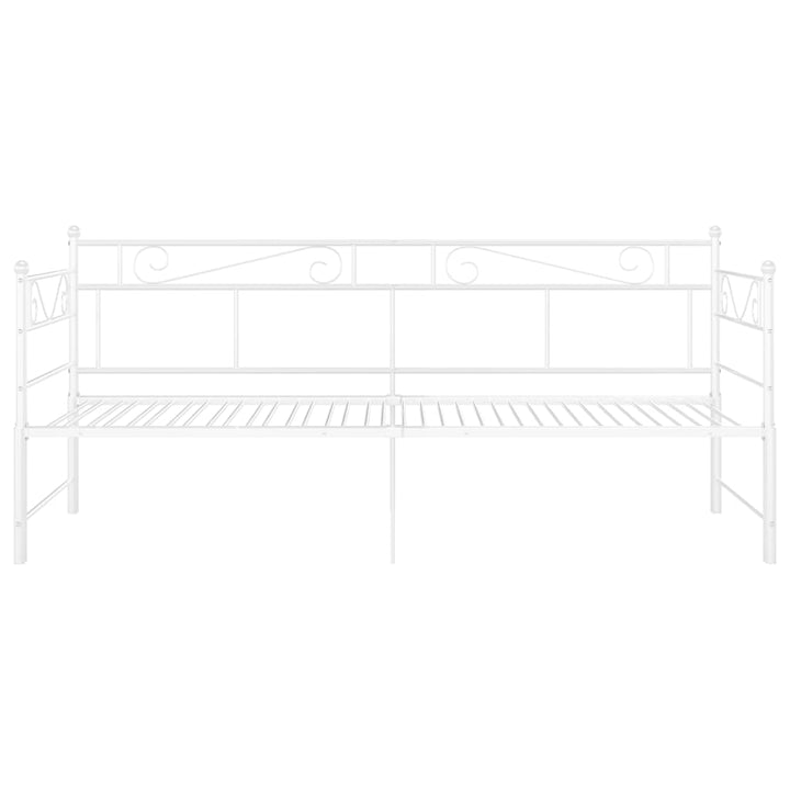 sengestel til udtræksseng 90x200 cm metal hvid