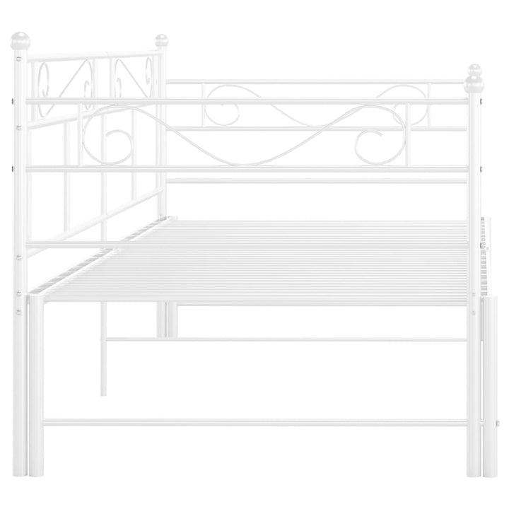 sengestel til udtræksseng 90x200 cm metal hvid