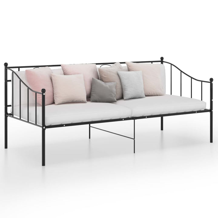 sengestel til sovesofa 90x200 cm metal sort
