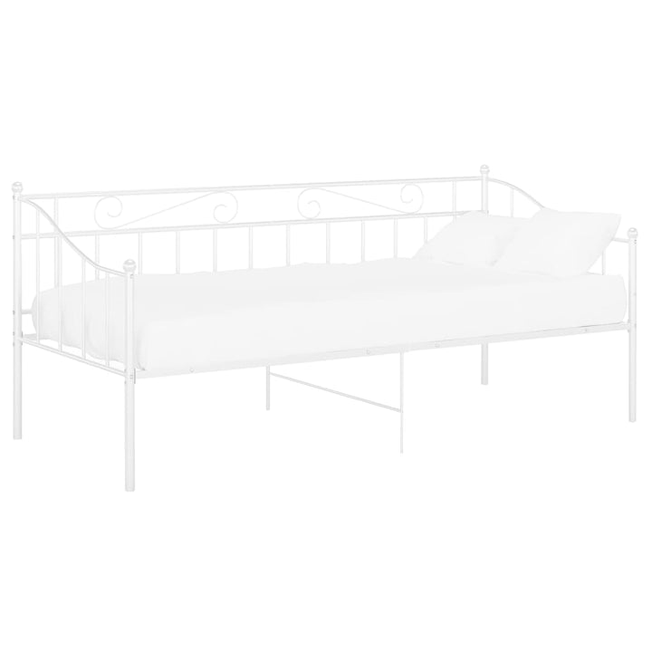 sengestel til sovesofa 90x200 cm metal hvid