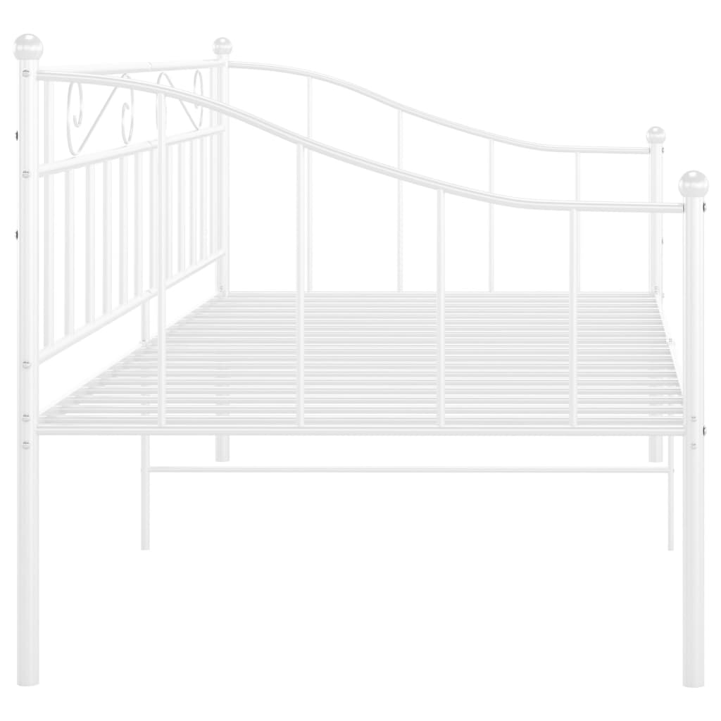 sengestel til sovesofa 90x200 cm metal hvid