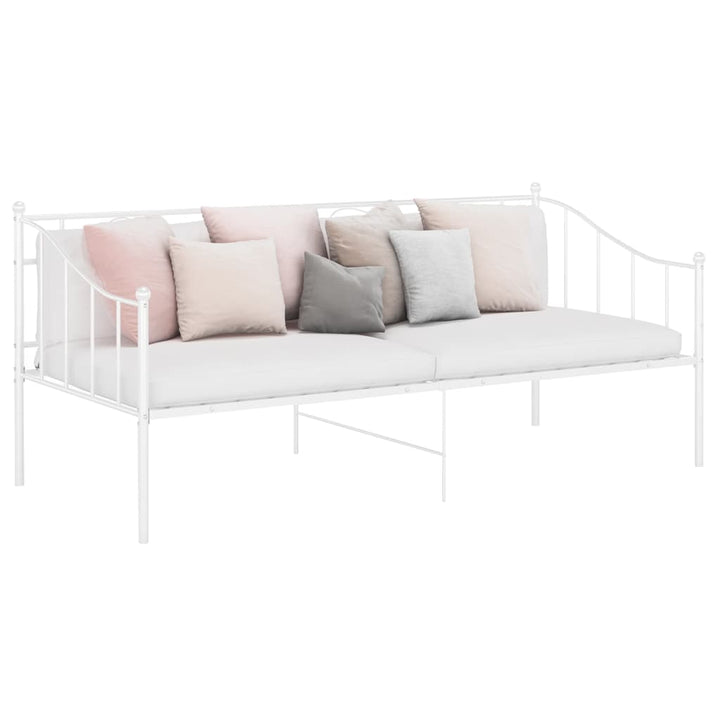 sengestel til sovesofa 90x200 cm metal hvid