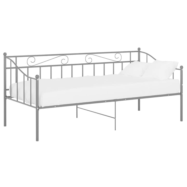 sengestel til udtræksseng 90x200 cm metal grå