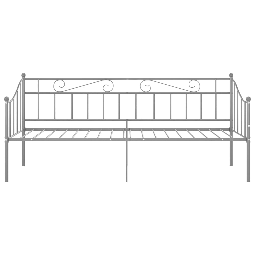 sengestel til udtræksseng 90x200 cm metal grå