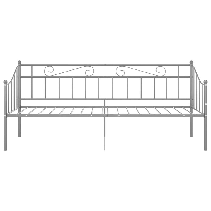 sengestel til udtræksseng 90x200 cm metal grå