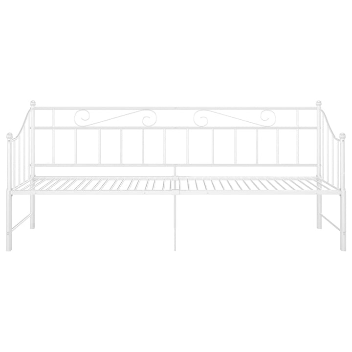 sengestel til udtræksseng 90x200 cm metal hvid