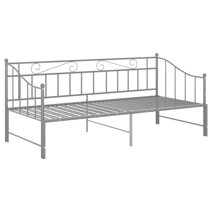 sengestel til udtræksseng 90x200 cm metal grå
