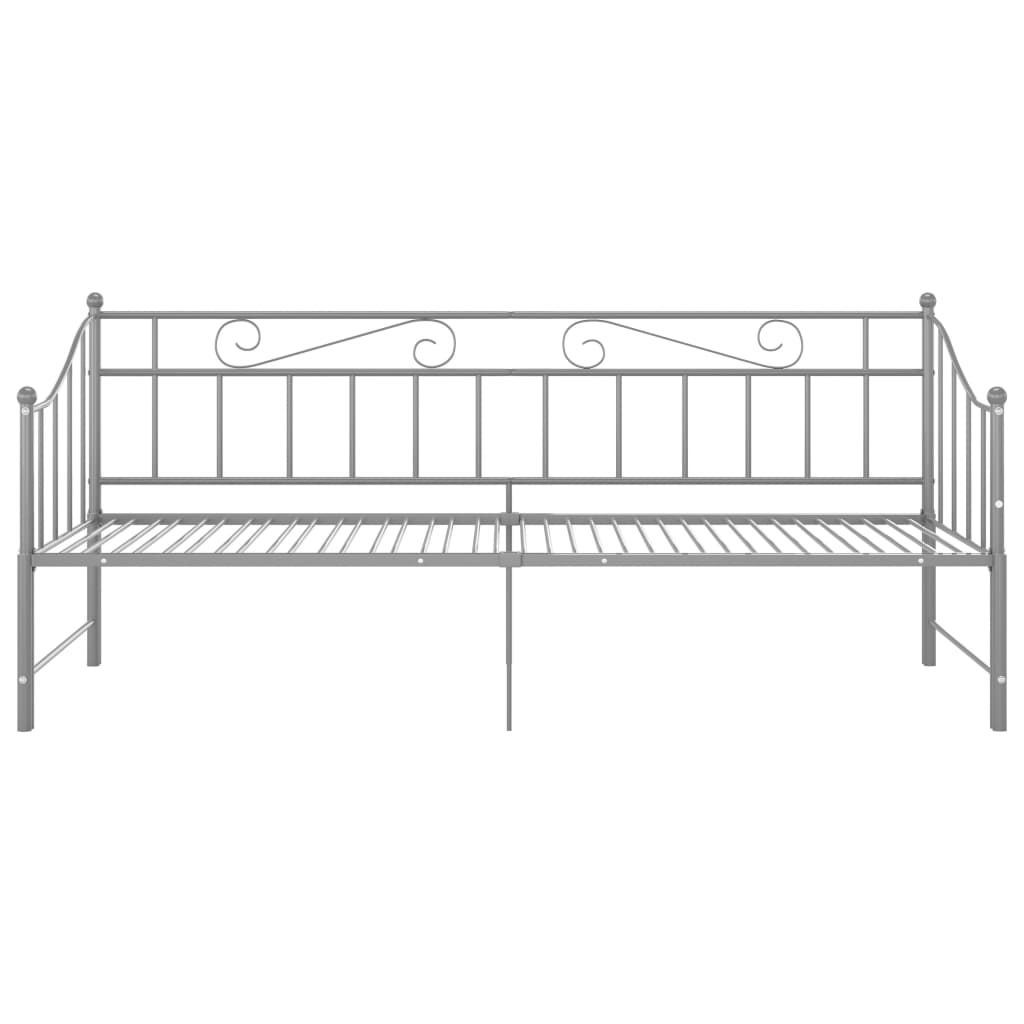 sengestel til udtræksseng 90x200 cm metal grå