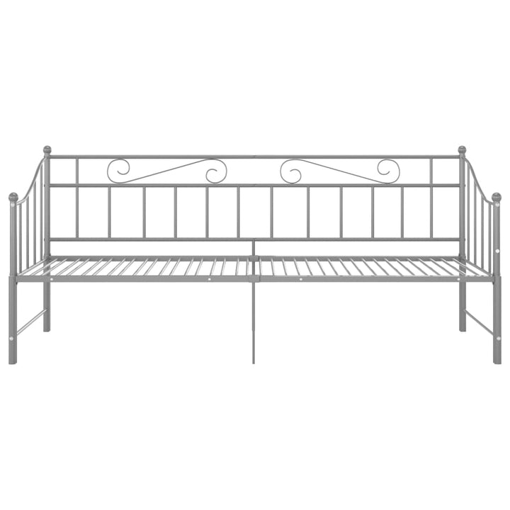 sengestel til udtræksseng 90x200 cm metal grå