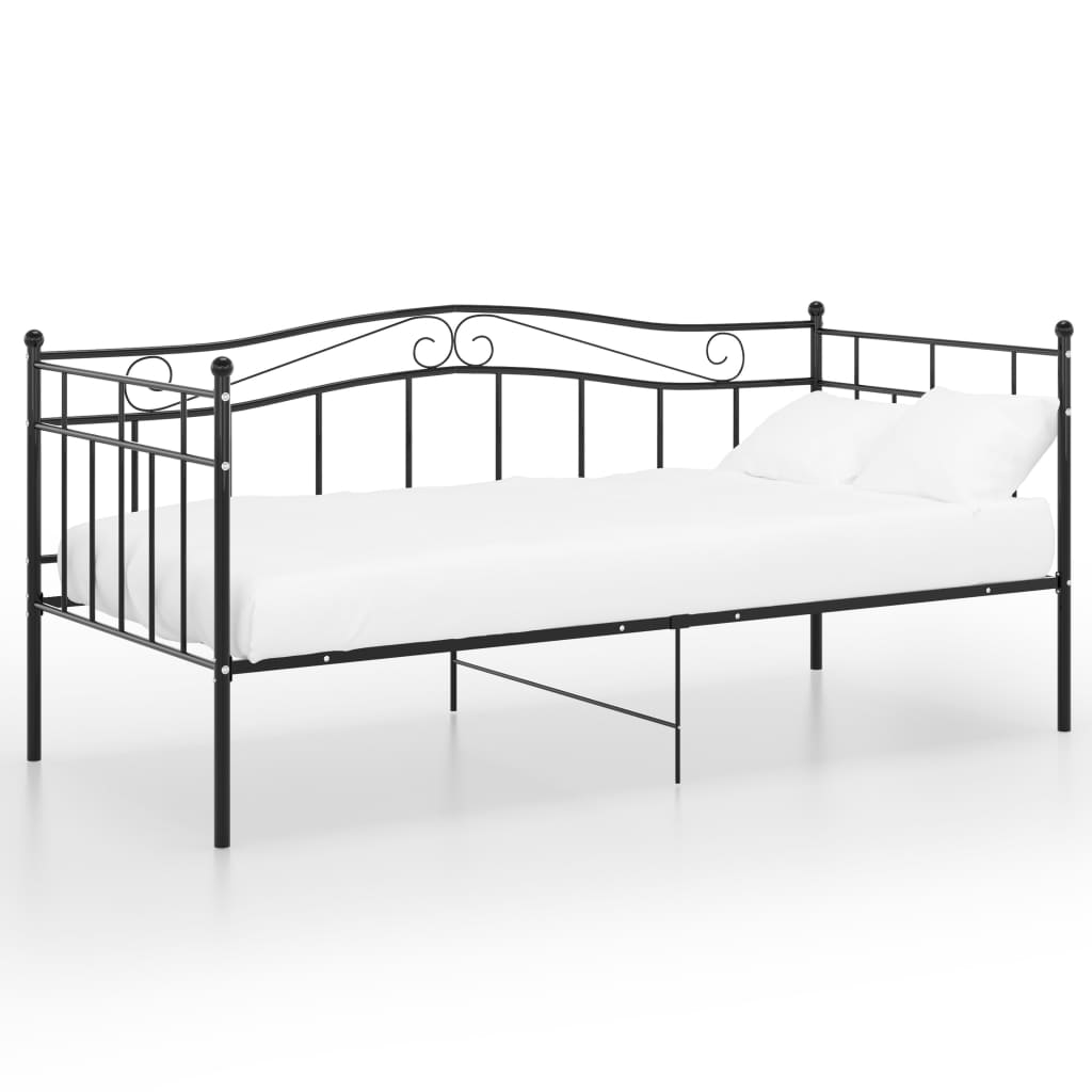 sengestel til sovesofa 90x200 cm metal sort