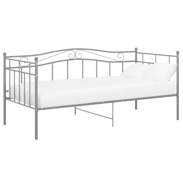 sengestel til udtræksseng 90x200 cm metal grå