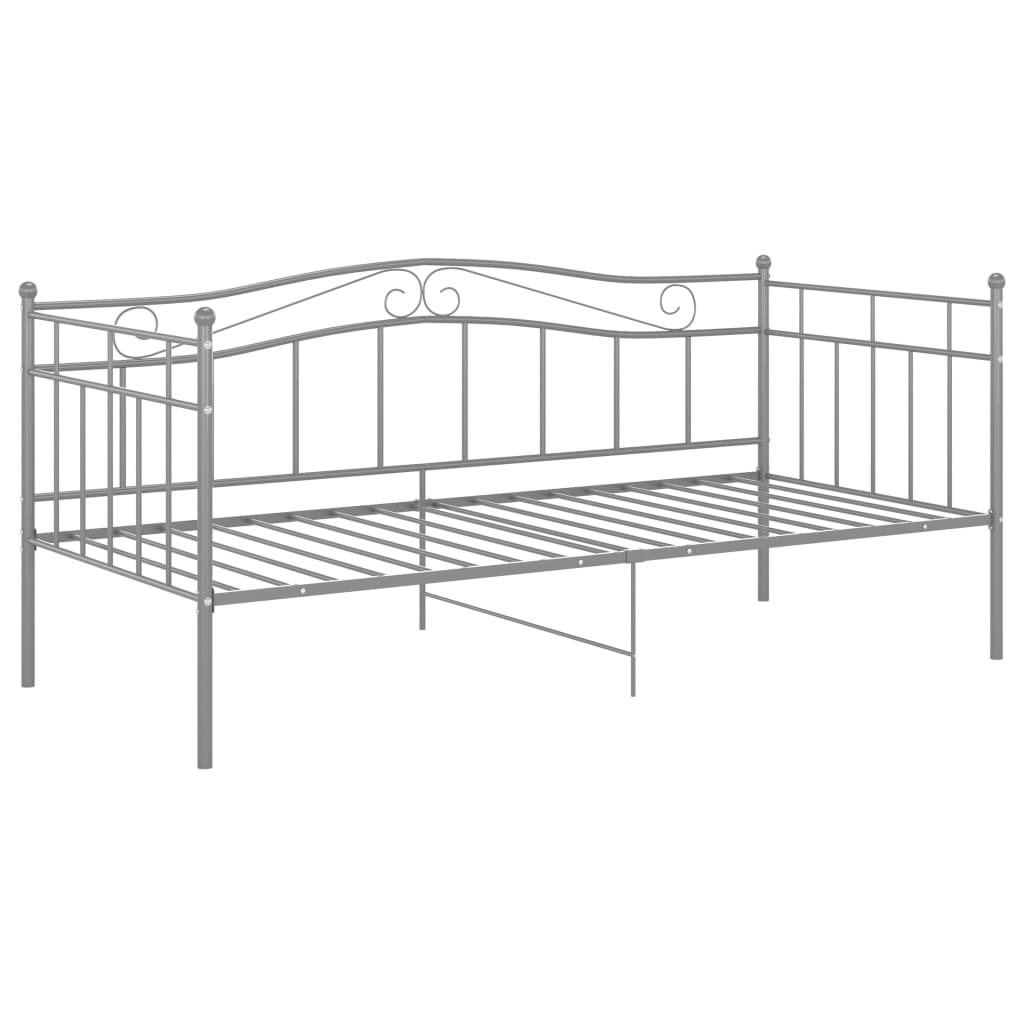sengestel til udtræksseng 90x200 cm metal grå