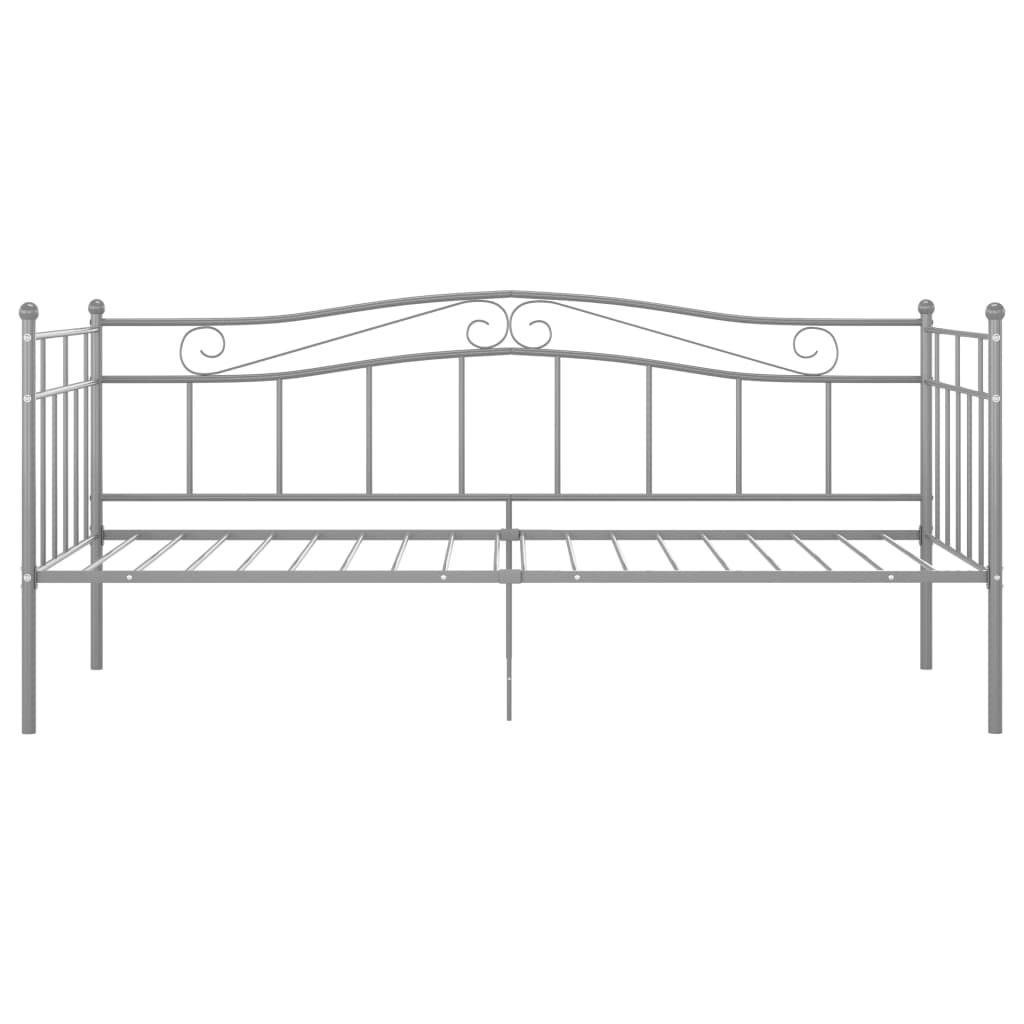 sengestel til udtræksseng 90x200 cm metal grå