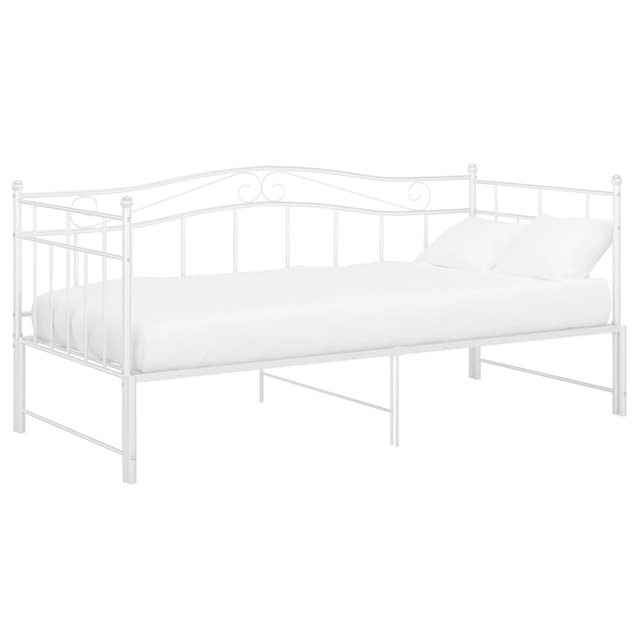 sengestel til udtræksseng 90x200 cm metal hvid