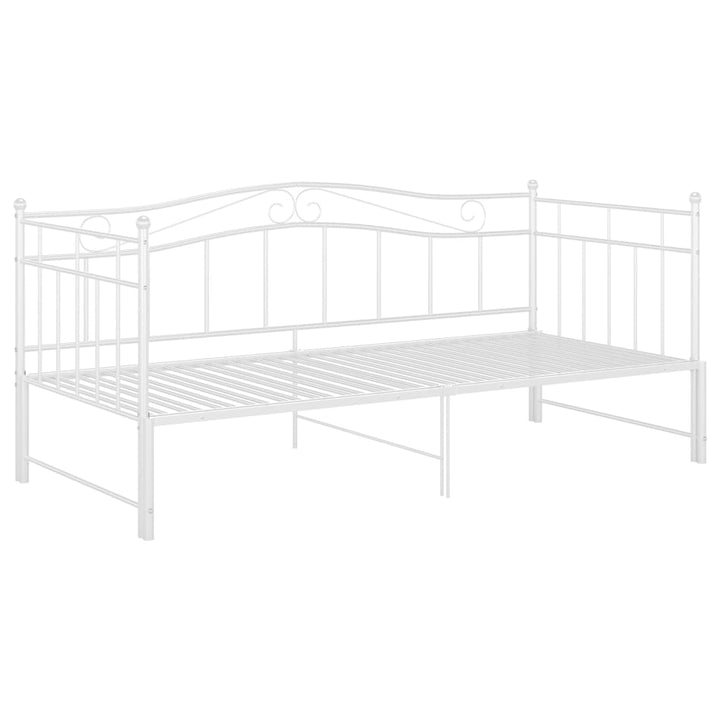 sengestel til udtræksseng 90x200 cm metal hvid