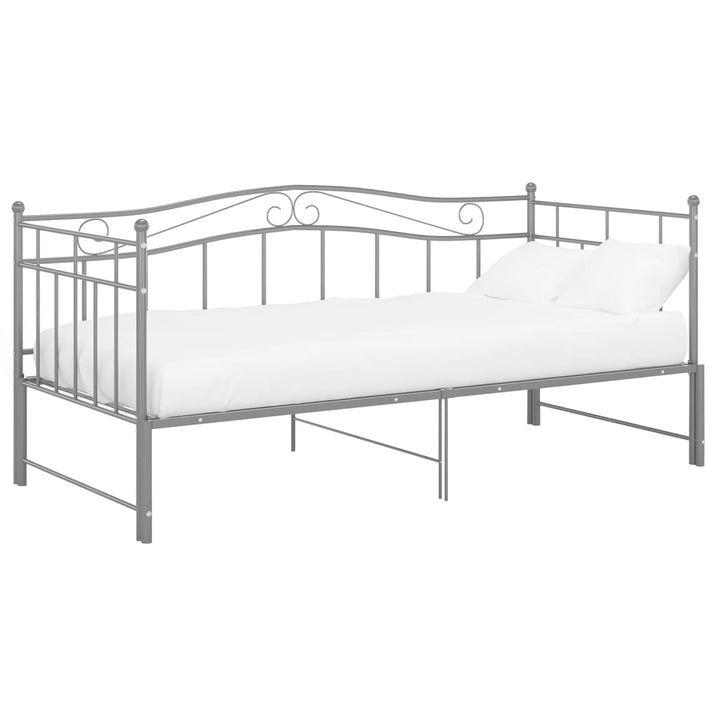 sengestel til udtræksseng 90x200 cm metal grå