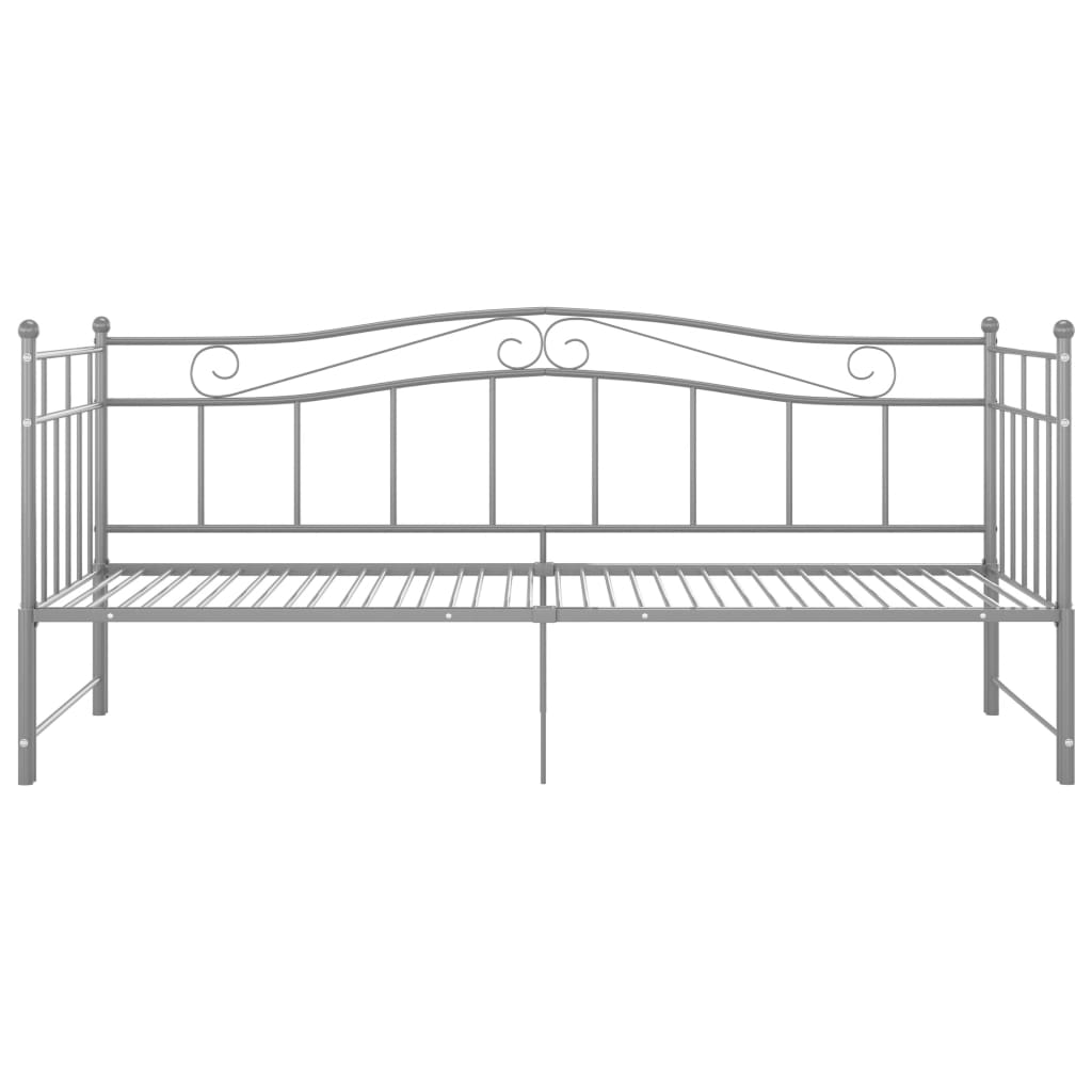 sengestel til udtræksseng 90x200 cm metal grå