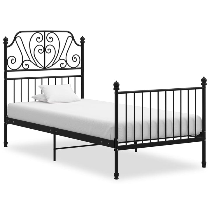 sengestel 90x200 cm metal sort