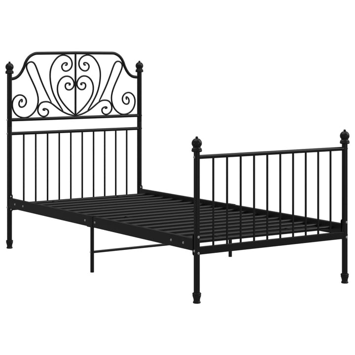 sengestel 90x200 cm metal sort