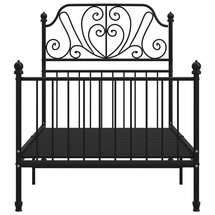 sengestel 90x200 cm metal sort