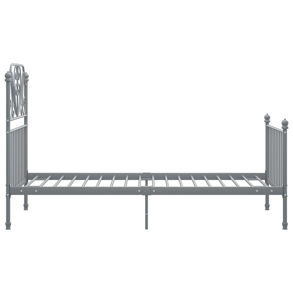 sengestel 90x200 cm metal grå