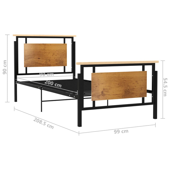 sengestel 90x200 cm metal