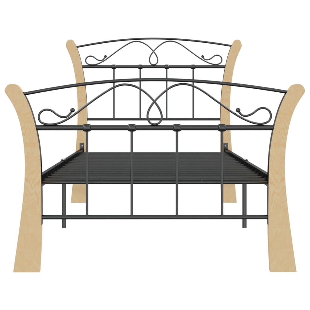 sengestel 90x200 cm metal sort