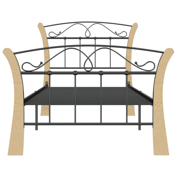 sengestel 90x200 cm metal sort