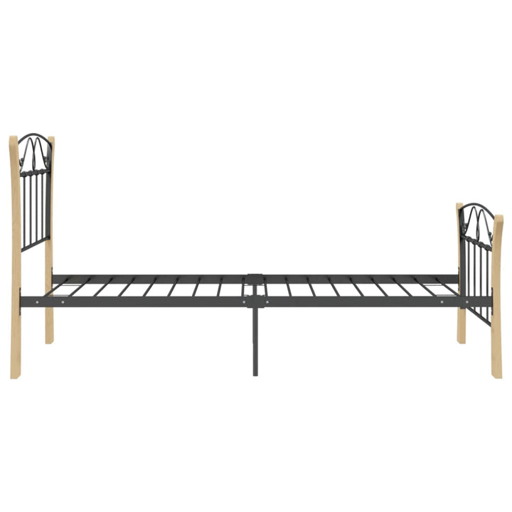 sengestel 90x200 cm metal sort