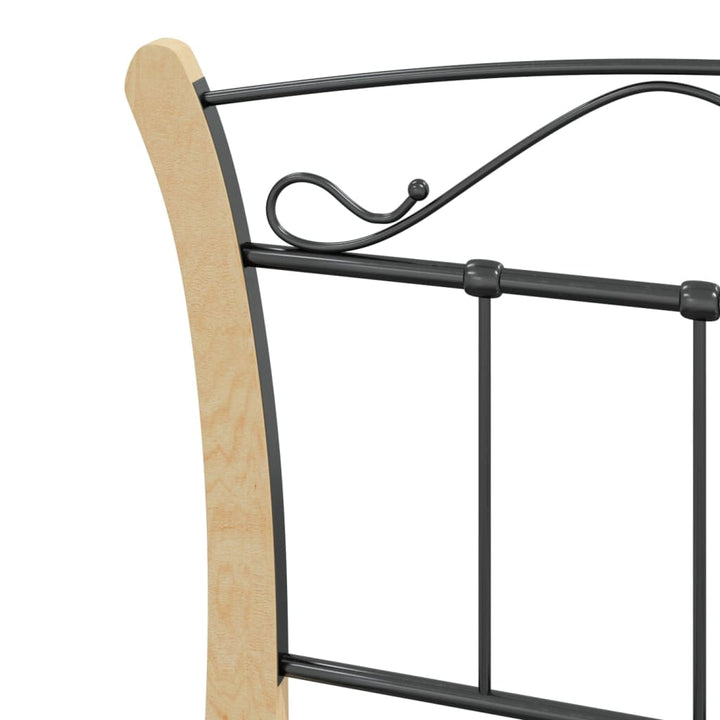 sengestel 90x200 cm metal sort