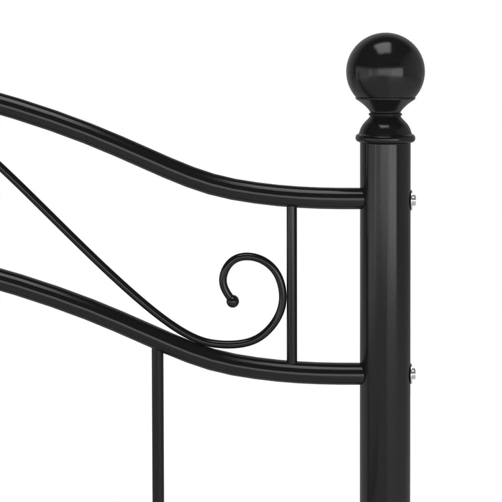 sengestel sort metal 90 x 200 cm