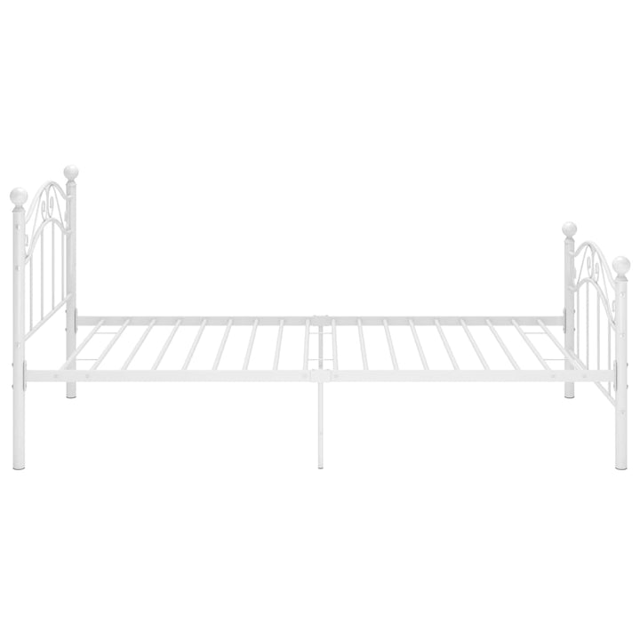 sengestel 90x200 cm metal hvid