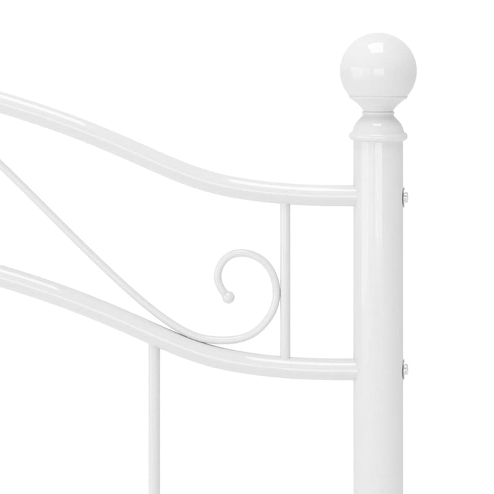 sengestel 90x200 cm metal hvid