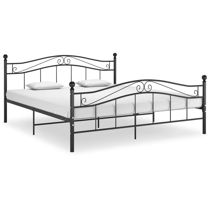 sengestel sort metal 160 x 200 cm