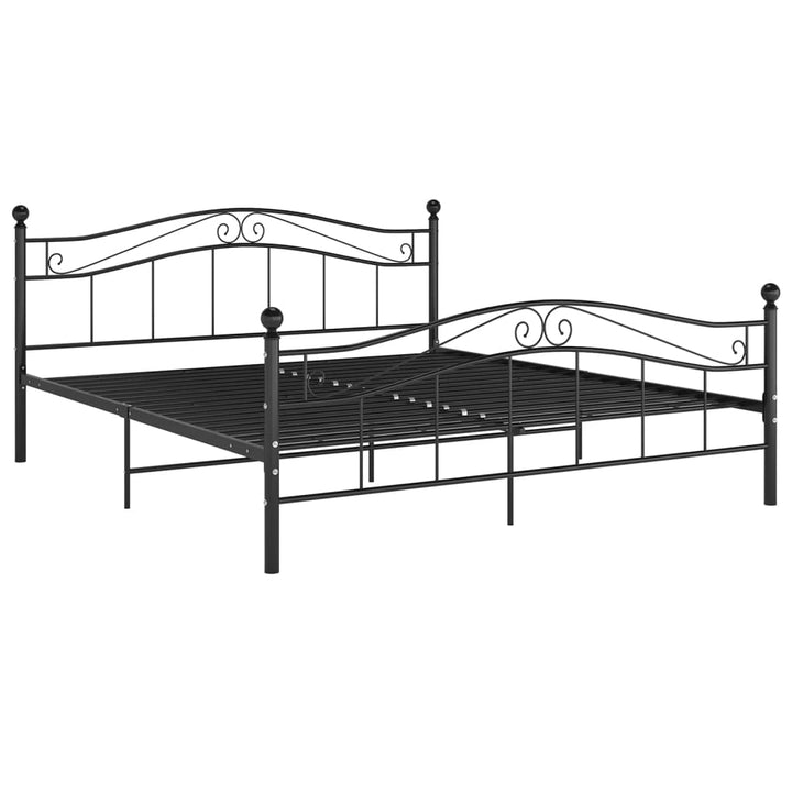 sengestel sort metal 160 x 200 cm