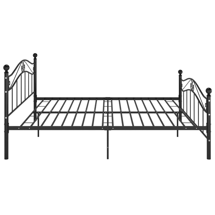 sengestel sort metal 160 x 200 cm