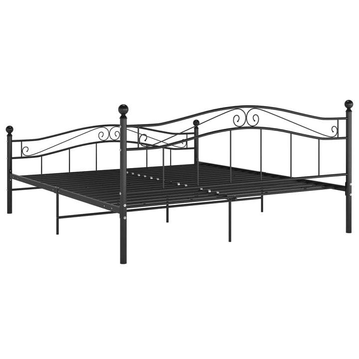 sengestel sort metal 160 x 200 cm