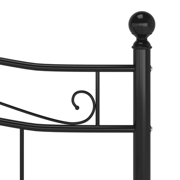 sengestel sort metal 160 x 200 cm