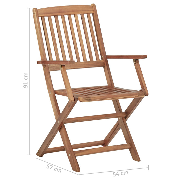 foldbare havestole 2 stk. massivt akacietræ