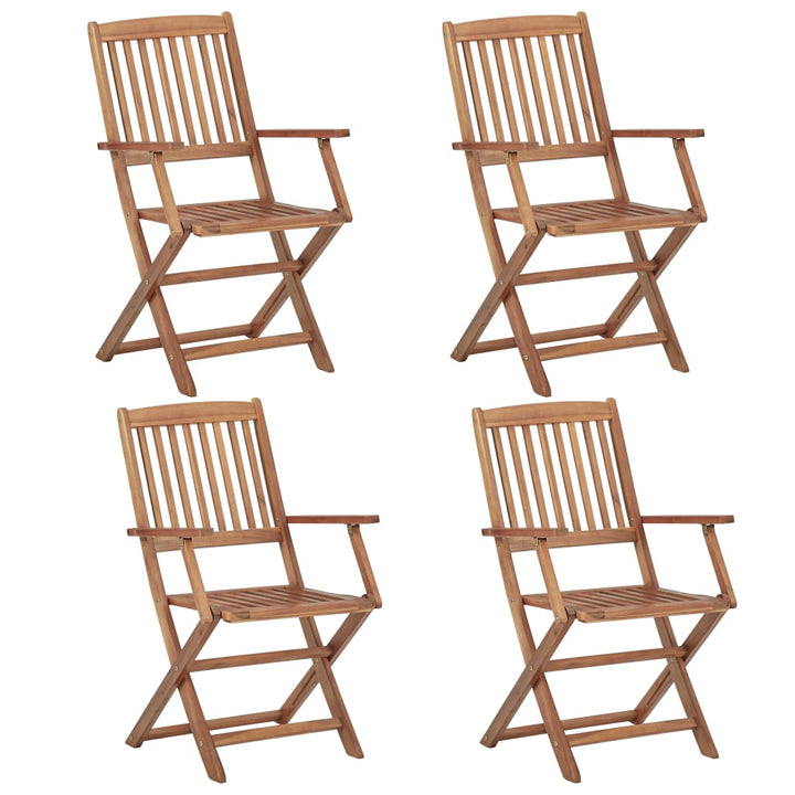 foldbare havestole 4 stk. massivt akacietræ