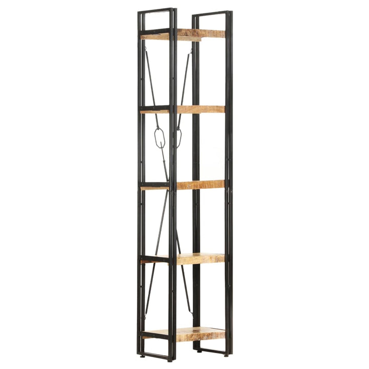 bogreol med 5 hylder 40x30x180 cm massivt mangotræ